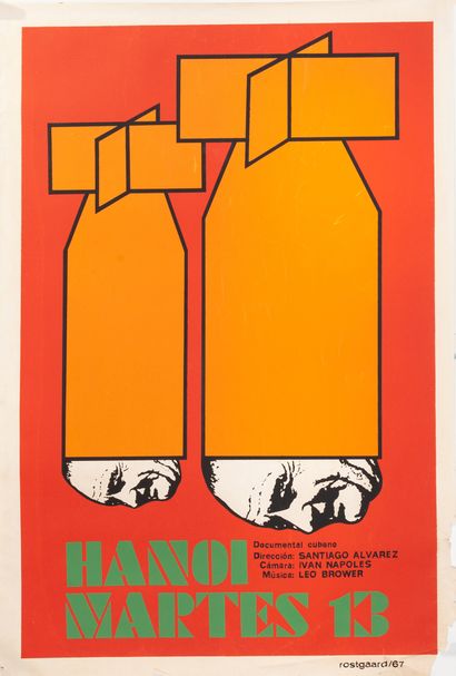 null HANOI MARTES 13
Santiago Alvarez. 1967
51 x 76 cm. Affiche cubaine. Alfredo...