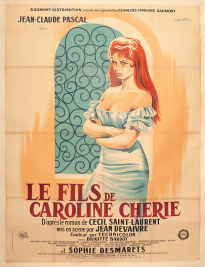 卡洛琳娜-谢里的儿子让-德瓦夫尔。1955年。
120 x 160厘米。法国海报。盖-热拉尔-诺埃尔Ets...