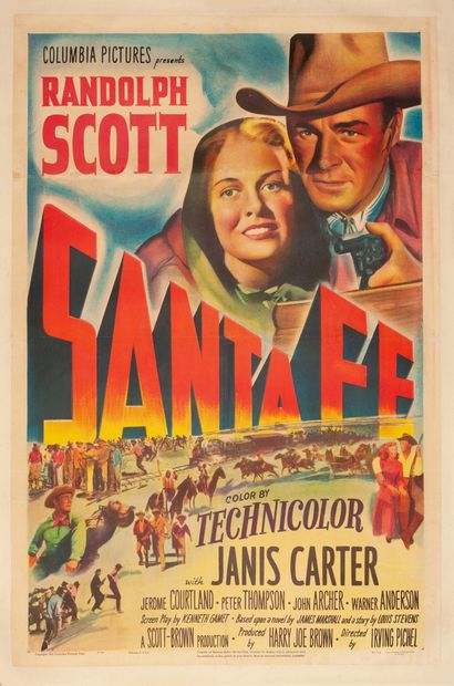 null SANTA FE Irving Pichel. 1951.
69 x 104 cm (One sheet). American poster. Unsigned....