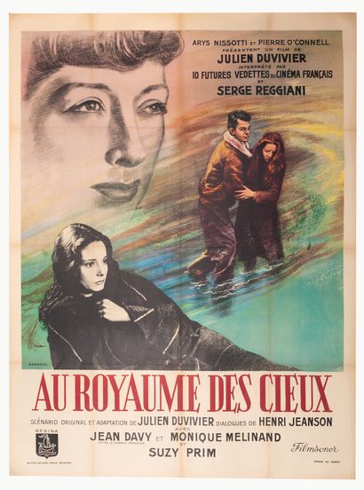 null AU ROYAUME DES CIEUX
Julien Duvivier. 1949.
120 x 160 cm. Affiche française....