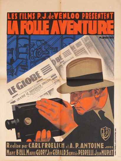 null LA FOLLE AVENTURE André-Paul Antoine. 1931.
60 x 80 cm. Affiche française. René...