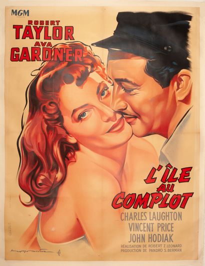 null L'ILE AU COMPLOT / THE BRIBE Robert Z. Leonard. 1949.
120 x 160 cm. Affiche...