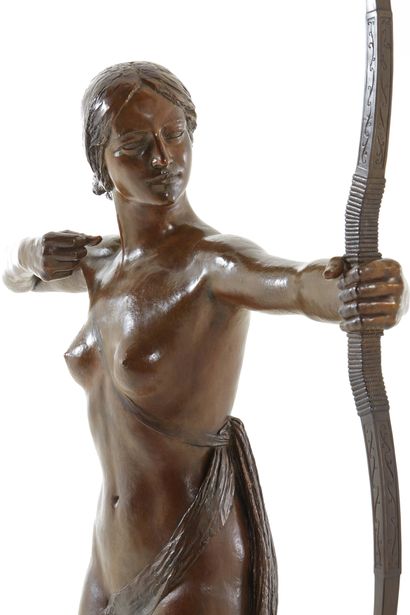 MARIUS-JOSEPH SAÏN (1877-1961) Diane Chasseresse
Important bronze à la cire perdue...