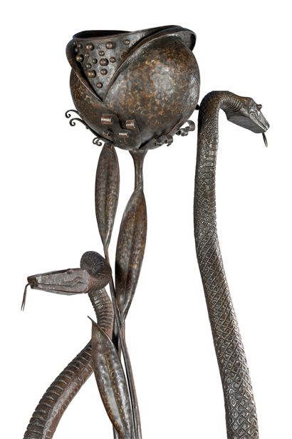 Michel ZADOUNAÏSKY (1903-1983) Three snakes Exceptional and monumental sculpture...