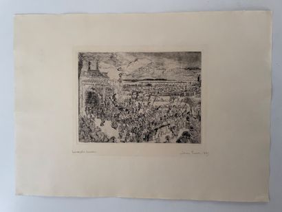 James Ensor (1860-1949) Triomphe Romain, 1889 Eau-forte (18 x 24 cm ) sur papier...