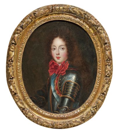 Ecole FRANCAISE, vers 1700, suiveur de Pierre MIGNARD Portrait de jeune homme en...