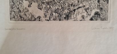 James Ensor (1860-1949) Triomphe Romain, 1889 Eau-forte (18 x 24 cm ) sur papier...