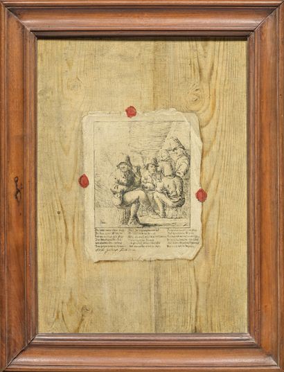 Ecole ALLEMANDE, début du XVIIIe siècle Trompe-l'oeil au goût, 1720 Canvas, signed...
