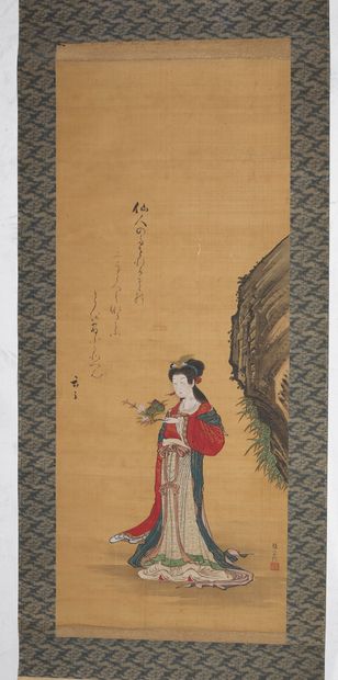 null JAPON - Epoque EDO (1603 - 1868)

Encre et couleurs sur soie, représentant une...