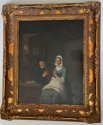 null Charles VENNEMAN (1802-1875)

Couple à la taverne

Huile sur panneau signée...