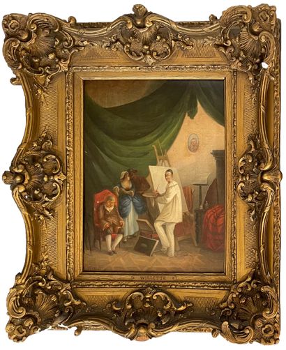 null Adolphe ILLETTE (1857-1926)

Le peintre

Huile sur toile, signée en bas à gauche

24,5...