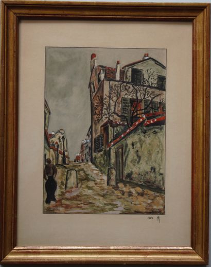 null Ecole française, du XXe siècle

Ruelle animée à Montmartre

Aquarelle, monnogramée...