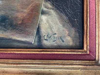 null Edward TYCK (c. 1847-1922)

Nature morte à la palette

Huile sur toile, signée...