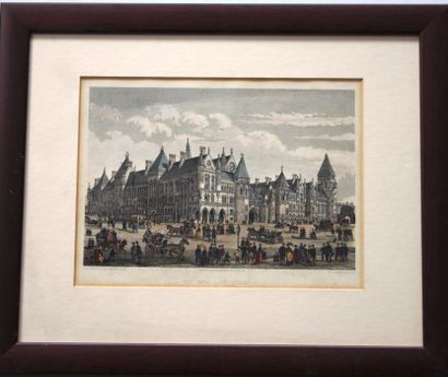  Estampe représentant l’Hôtel de Ville de Paris au XVIIIe siècle 
XXe siècle 
En...