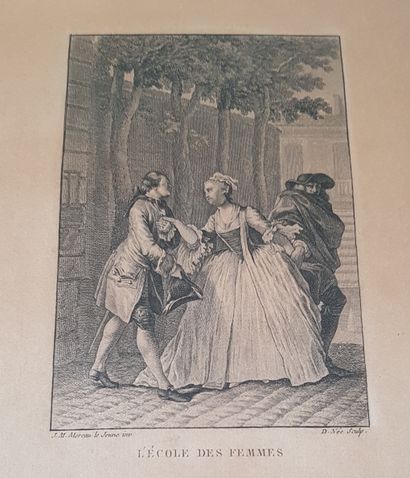null Jean Michel MOREAU (1741-1814)

Scène des pièces de Molière 

Gravure

13 x...