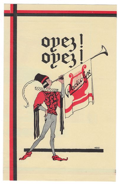 HERGÉ Fascicule publicitaire : Oyez ! Oyez ! Radiolyre. Rarissime publicité comprenant...