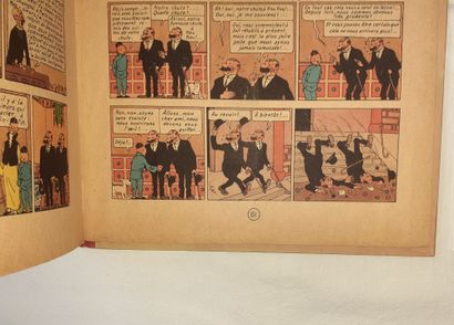 null Tintin - Le Lotus Bleu : Edition originale (B1, 1946, papier épais). Coin supérieur...