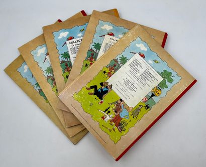 null Tintin - Ensemble de 5 albums : Objectif Lune (B30), Le secret de la Licorne...