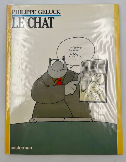 GELUCK Dédicace : Le chat tome 1. Edition originale agrémentée d'une dédicace représentant...