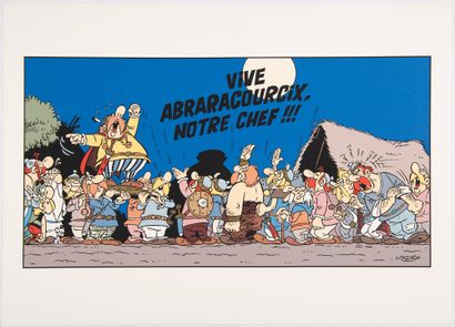 null Asterix - The Chiefs：有编号（/250）和Uderzo签名的作品集，装在原版纸质信封中（罕见），并附有大型Vive Abrarac...