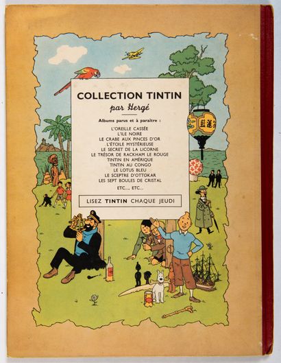 null Tintin - L'île noire : Edition Casterman B2 de 1947. Très bon état.