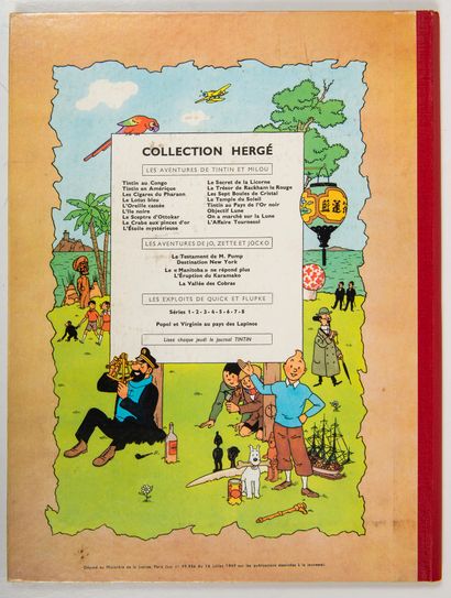 null Tintin - Au Congo : Edition Casterman B23ter de 1958 proche de l'état neuf.