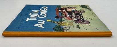 null Tintin au Congo : Edition originale dos jaune (B1, 1946, papier épais). Garde...