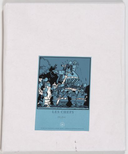 null Asterix - The Chiefs：有编号（/250）和Uderzo签名的作品集，装在原版纸质信封中（罕见），并附有大型Vive Abrarac...
