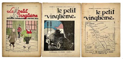 HERGÉ Ensemble de 3 «Petit Vingtième» : N°22 de 1931, N°5 de 1935 et N°7 de 1939....
