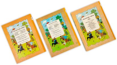 null Tintin - Ensemble de 3 albums : Au pays de l'or noir (B7), Les cigares du Pharaon...