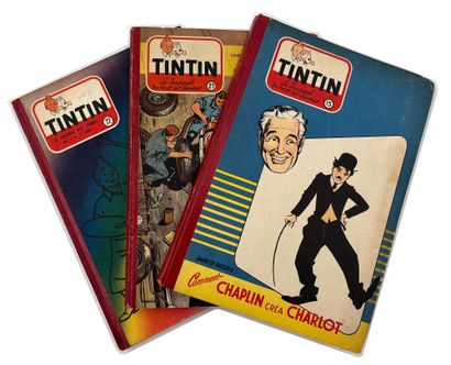 null Tintin - Reliures éditeur : Numéros 15, 21 et 22. Editions françaises avec les...