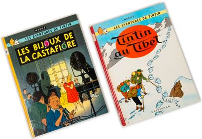 null Tintin - Ensemble de 2 albums : Au Tibet et Les bijoux de la Castafiore. Editions...