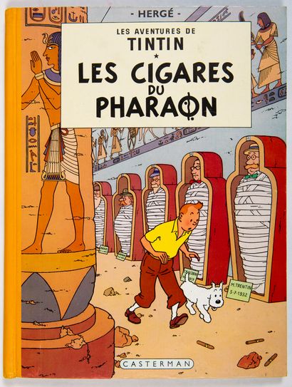 null Tintin - Les cigares du pharaon : Edition originale française dos jaune en plus...