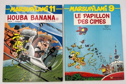 BATEM Dédicaces : Marsupilami 9 et 11. Editions originales agrémentées de dessins...