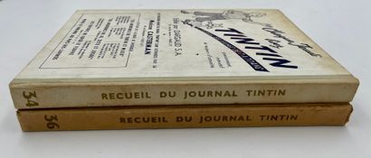 null Tintin - Reliures éditeur : Numéros 34 et 36. Editions françaises avec les Tintin...