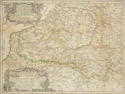 null Map of Flanders by Sr SANSON dated 1690
France, 17th century 43 x 58 cm