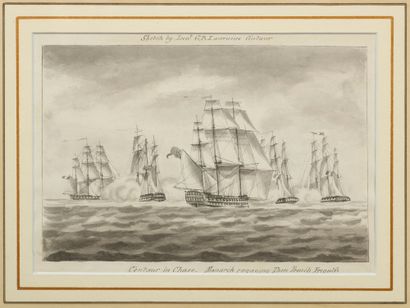 Ecole ANGLAISE, époque Empire Naval battle between the English and the French
Suite...