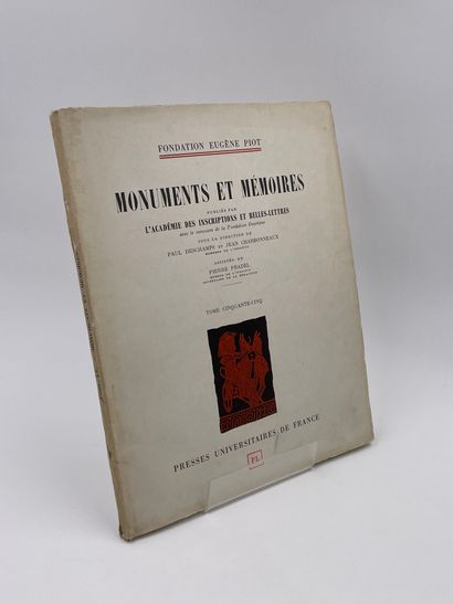 null 32 Volumes (caisse) : 

- "MONUMENTS ET MÉMOIRES, Tome LIII", Fondation Eugène...