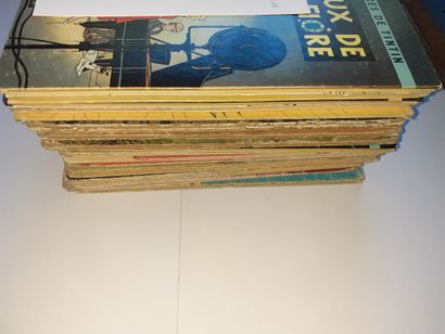 null Tintin - Ensemble de 18 albums : Trésor (B2), Licorne (B2), Vol 714 (Eo, caverne...