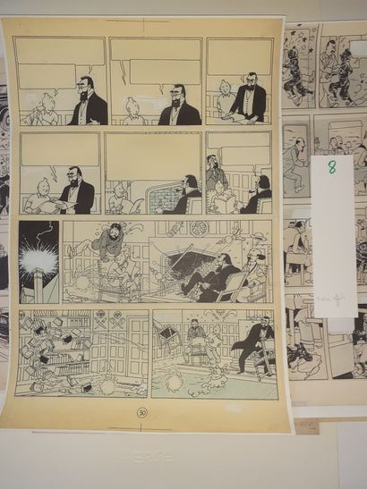 null Tintin Affiches : Ensemble de 8 fac-similés, sérigraphies, offsets.