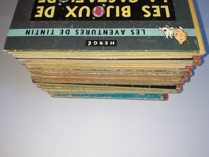 null Tintin - Ensemble de 18 albums : Trésor (B2), Licorne (B2), Vol 714 (Eo, caverne...