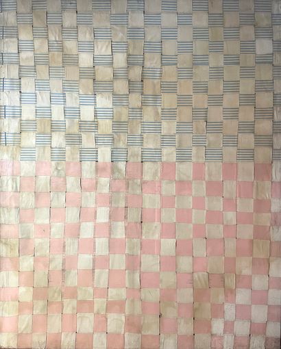 François Rouan (1943) 
Braiding, blue, pink and white, circa 1970

Mixed media on...