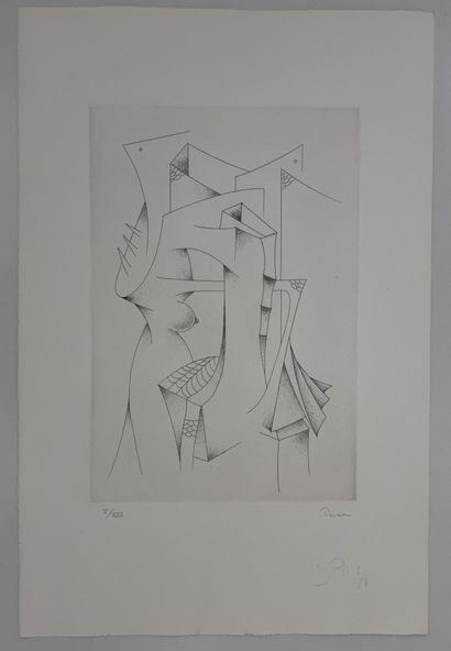 Ivan TOVAR (1942-2020) 什么是泰雷兹？C'est le marronnier en fleurs, Le Soleil Noir, 1974.
由七幅蚀刻画组成的完整套件，说明了何塞-皮埃尔的作品。套装的单独版本，共30份，其中编号为V/XXX...
