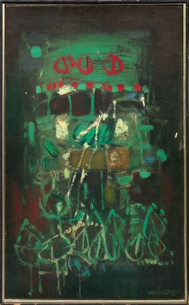Jean-François COUY (1910-1983) Composition, 1965
Technique mixte sur toile, signée...