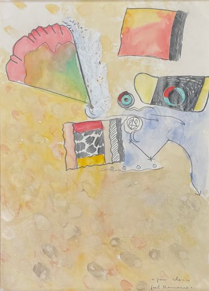 Joël Kermarrec (né en 1939) Composition
Aquarelle sur papier, signée en bas à droite
29...
