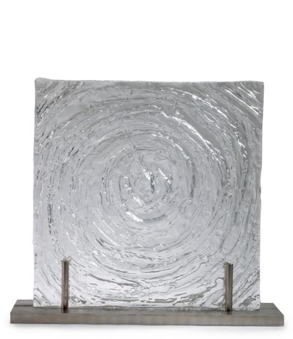 BACCARAT et Hervé HALF Miroir en négatif
Sculpture en verre, signée
40 x 40 cm