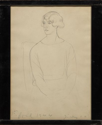 Pablo Picasso (1881-1973) 
Portrait de la comtesse Étienne de Beaumont, janvier 1921

Crayon...