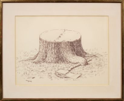 René MAGRITTE (1898-1967) 
The Works of Alexander, 1963

Grease pencil drawing, signed...