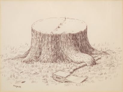 René MAGRITTE (1898-1967) Les travaux d'Alexandre, 1963 Dessin au crayon gras, signé...