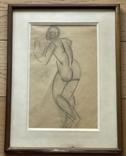 Marie VASSILIEFF (1884-1957) Cubist nude
Graphite on paper, stamped "Galerie Hupel...